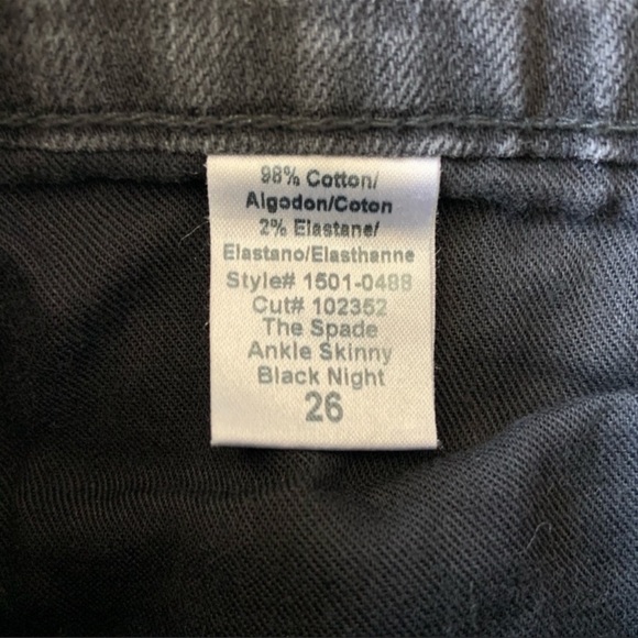 Current/Elliott Spade Ankle in Black Night Faded Black Jeans - Picture 9 of 15